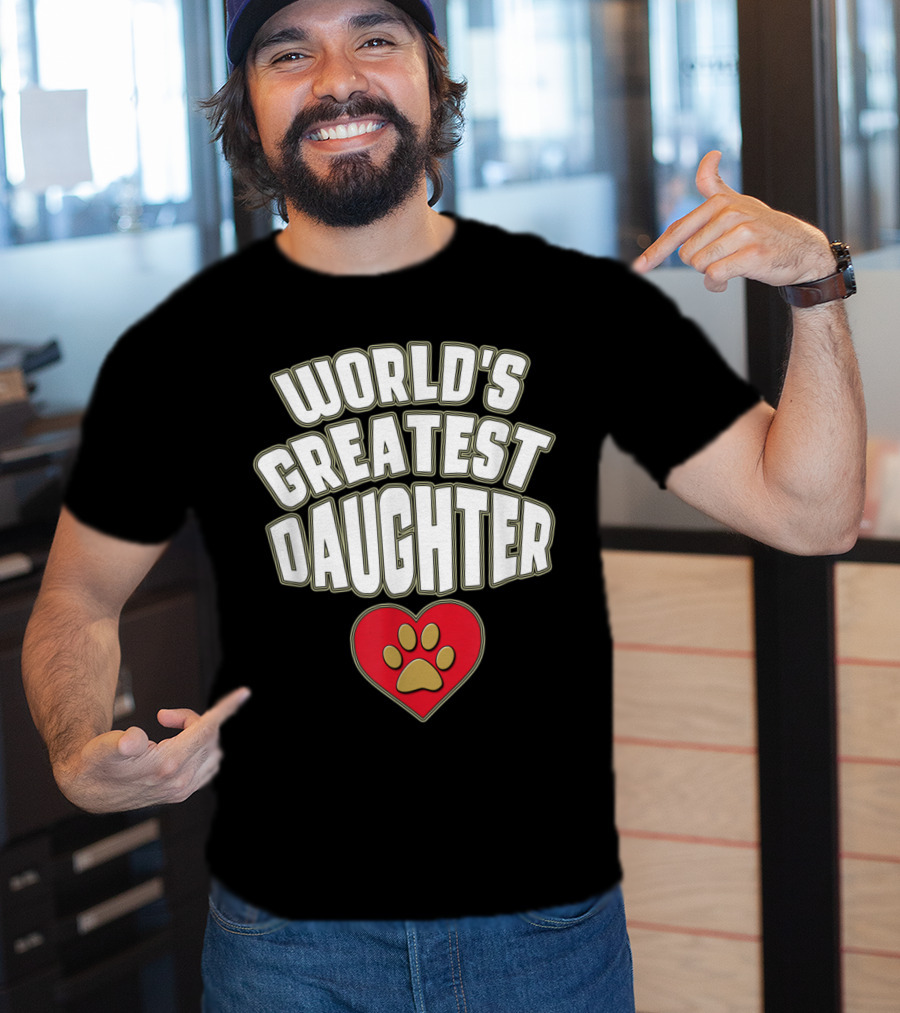 World's Greatest Daughter Heart Paw T-Shirt