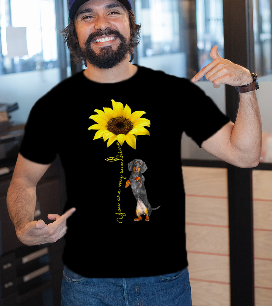 You Are My Sunshine Dachshund Doxie Mom Mother Day Sunflower T-Shirt