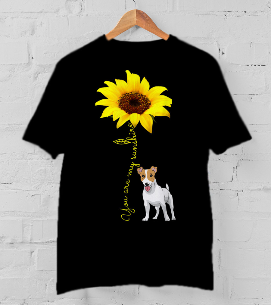 You Are My Sunshine Sunflower Jack Russell T-Shirt