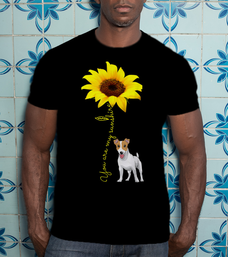 You Are My Sunshine Sunflower Jack Russell T-Shirt