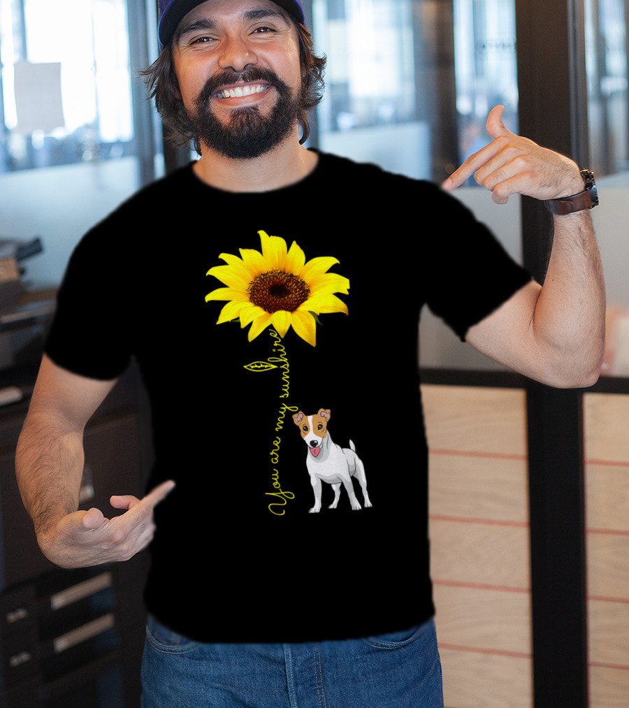 You Are My Sunshine Sunflower Jack Russell T-Shirt