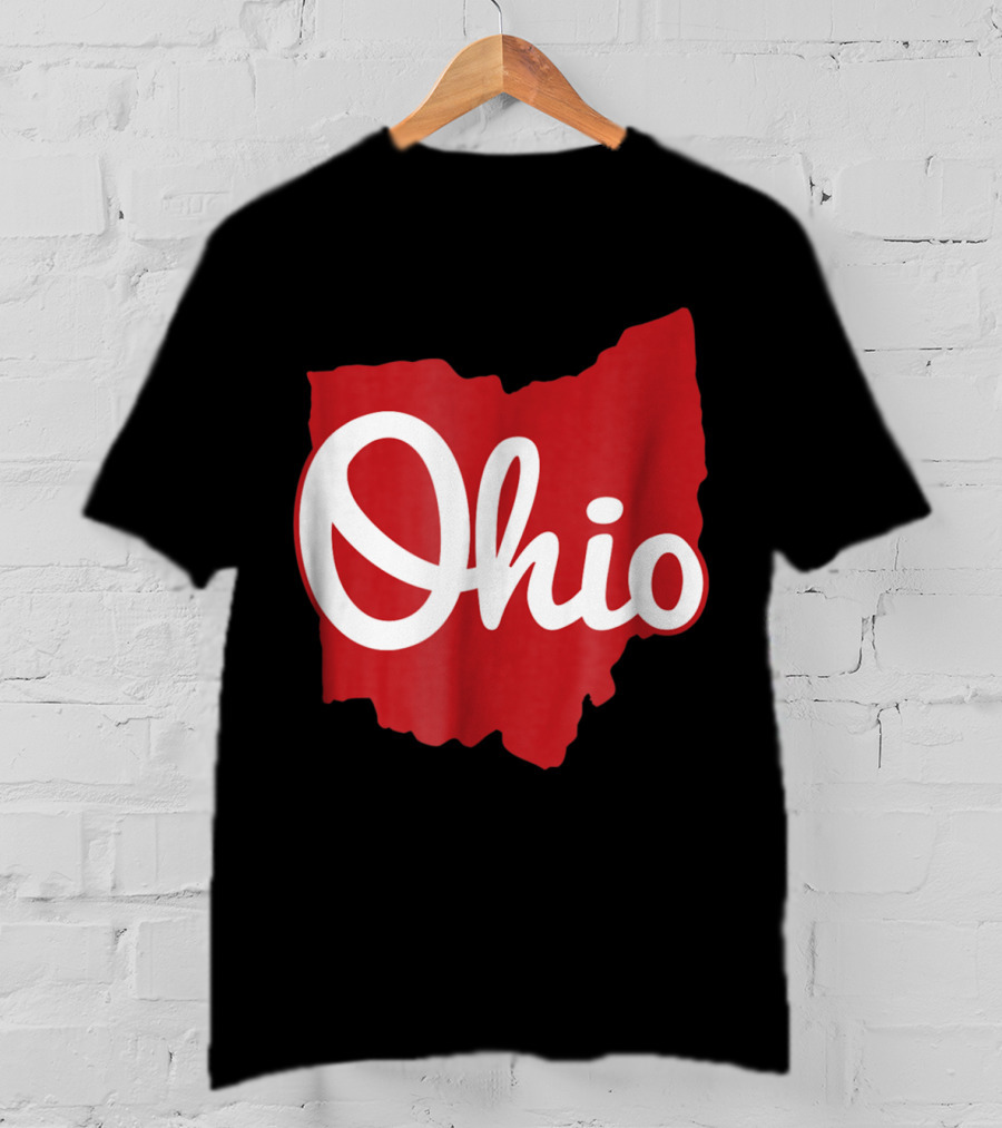 Ohio Home Script Ohio Map T-Shirt