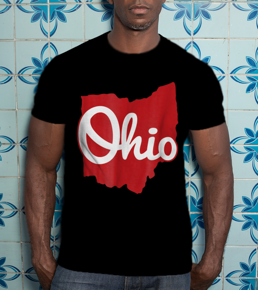 Ohio Home Script Ohio Map T-Shirt