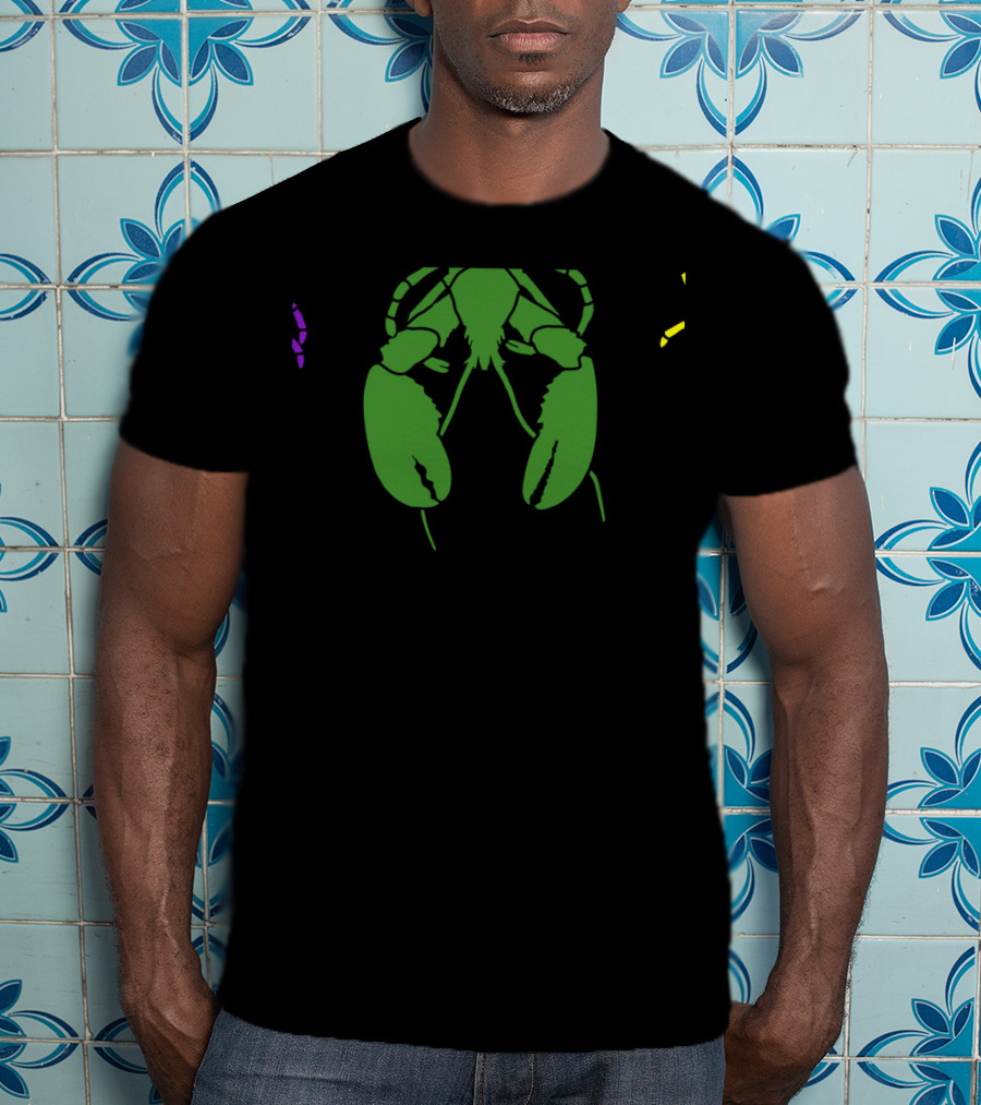 Mardi Gras Crawfish Green Claw Festive T-Shirt