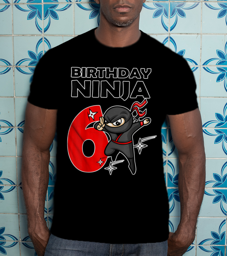 Birthday Ninja 6 Year Old Birthday T-Shirt