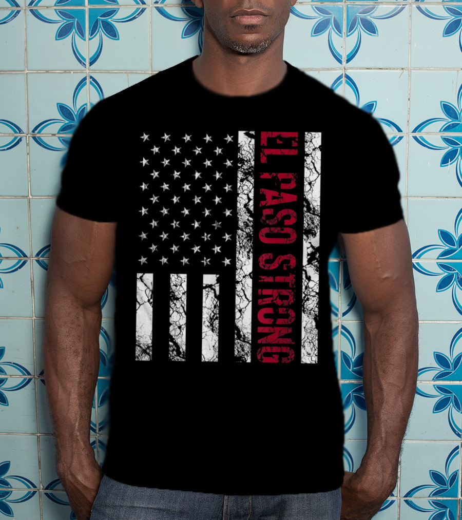 El Paso Strong Distressed American Flag T-Shirt