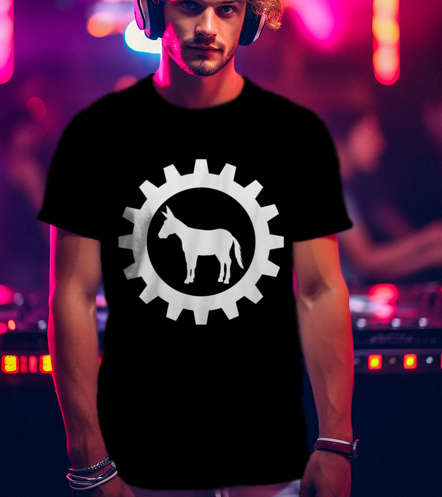 Get Your A$$ In Gear Funny Donkey Gearwheel T-Shirt