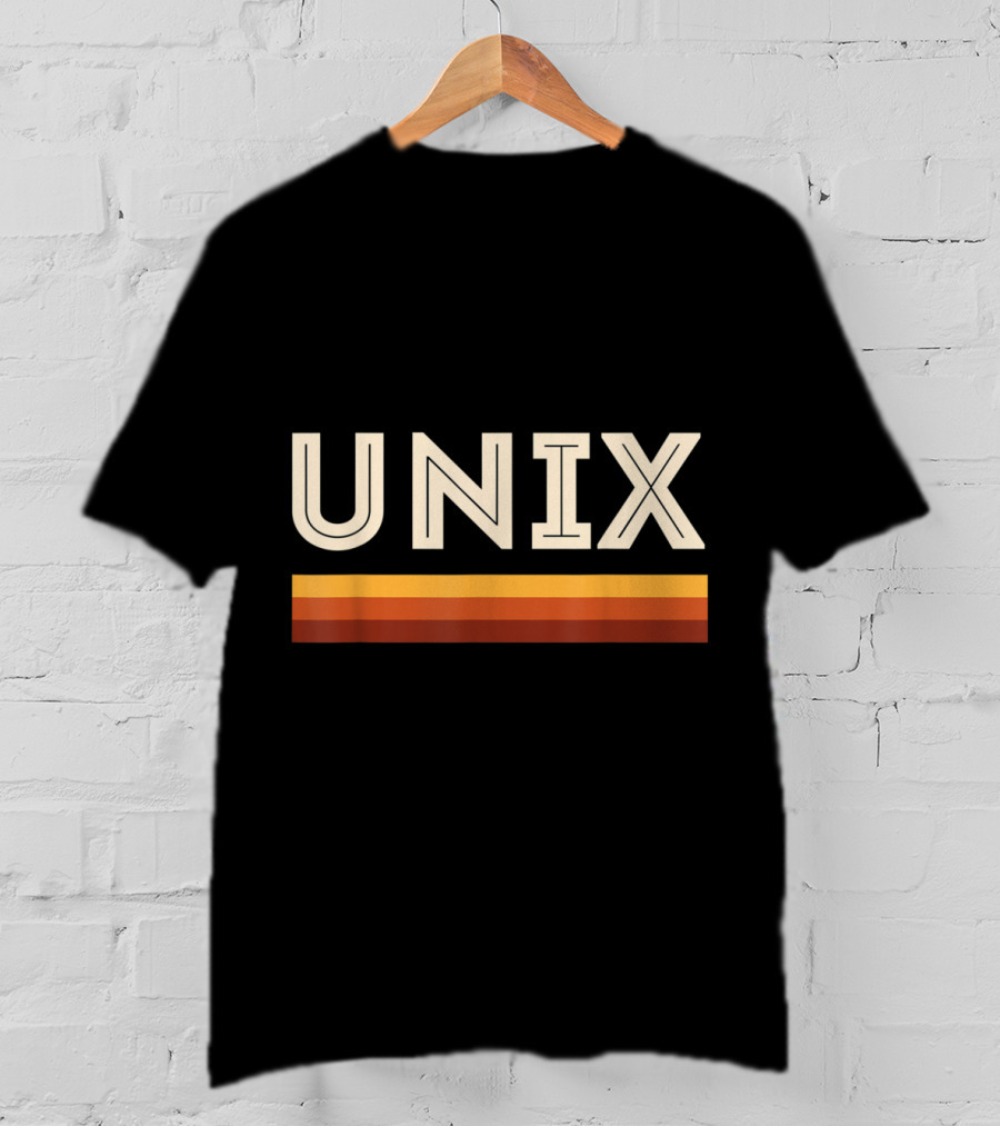 Retro Unix Vintage Sysadmin Geek Nerd Classic Bold Stripe T-Shirt