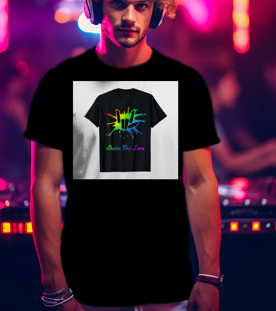 Share The Love Colorful Splash T-Shirt