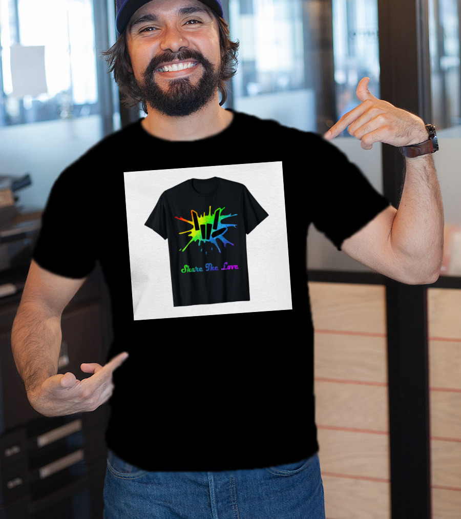 Share The Love Colorful Splash T-Shirt