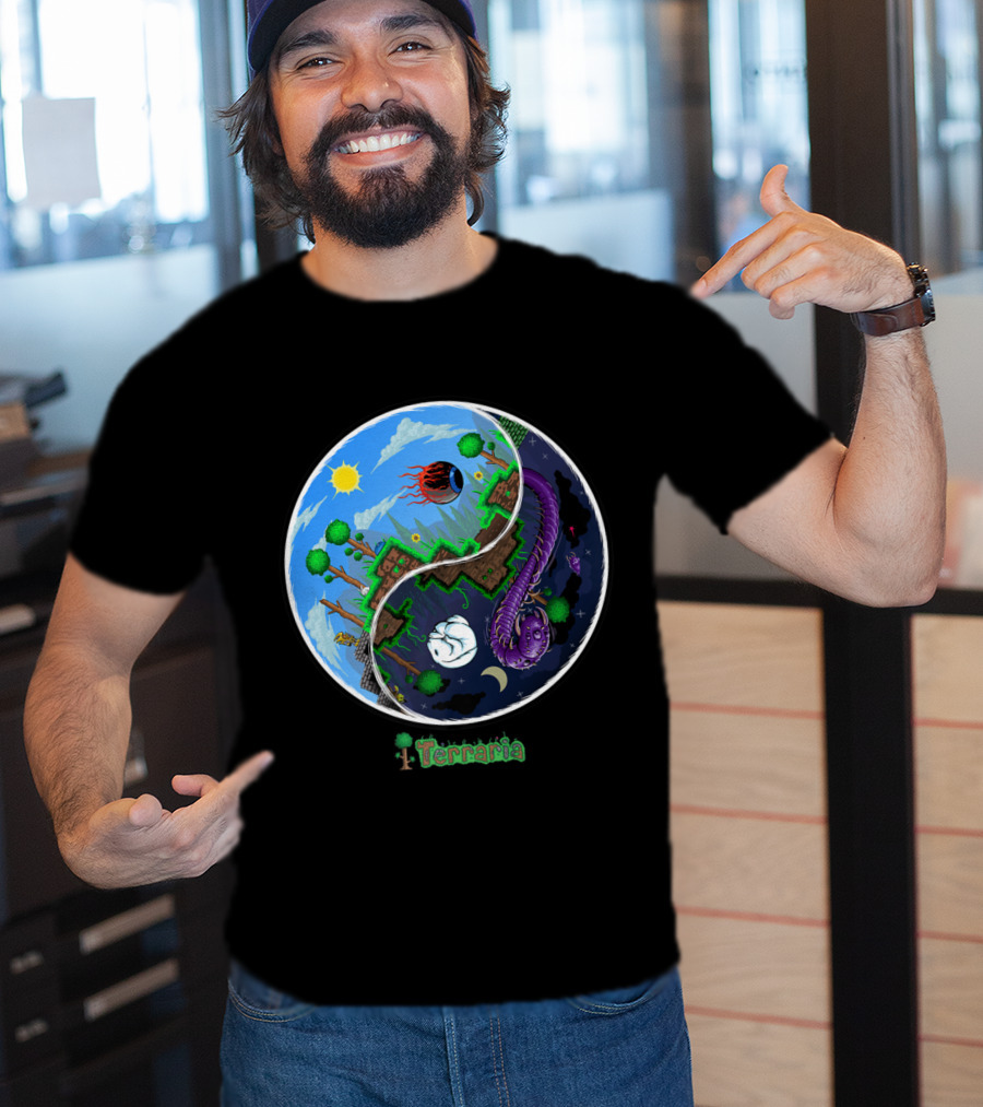 Terraria Night And Day Ying Yang Adventure T-Shirt
