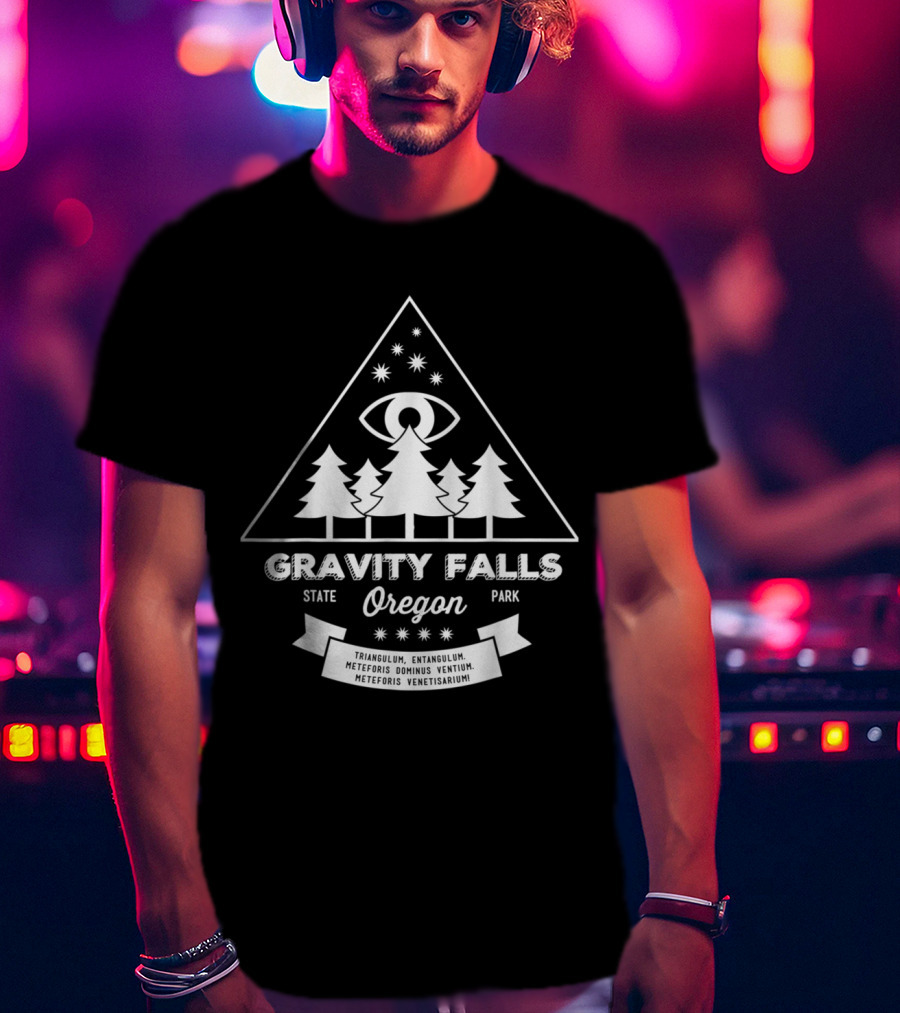 Gravity Falls State Park Oregon Triangulum Entangulum Meteoris Dominus Ventium Meteoris Venetisarium T-Shirt