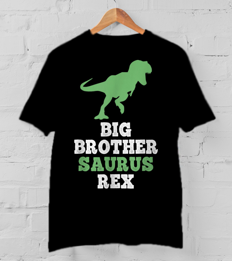 Big Brother Saurus Rex Dinosaur Silhouette Fun T-Shirt