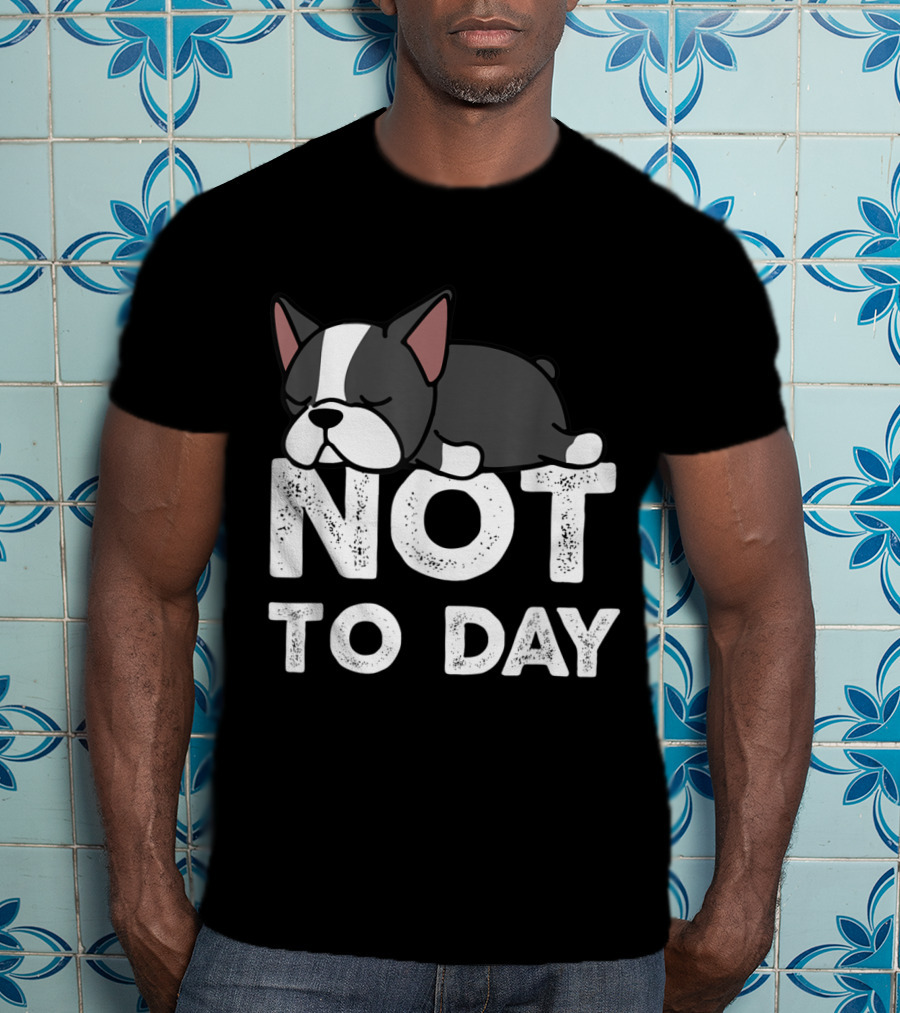 Nope Not Today Lazy Boston Terrier Not To Day T-Shirt