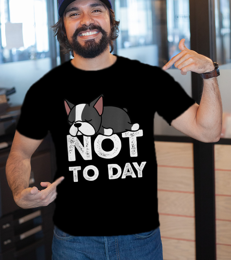 Nope Not Today Lazy Boston Terrier Not To Day T-Shirt