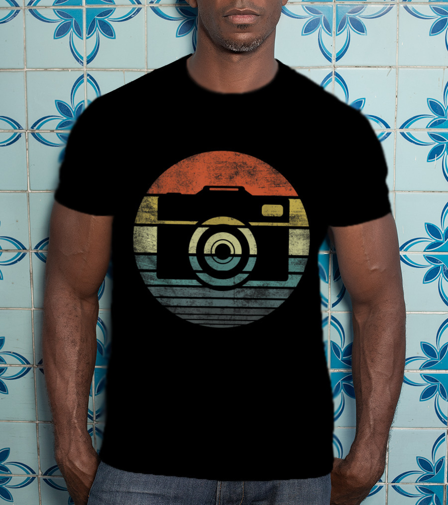 Photographer Vintage Sunset Camera Retro Photography T-Shirt