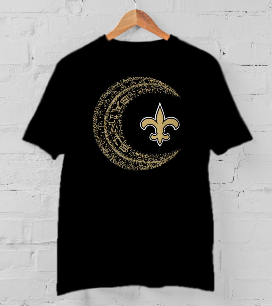 Saints Fleur-de-Lis Crescent New Orleans Football Nola Stars T-Shirt