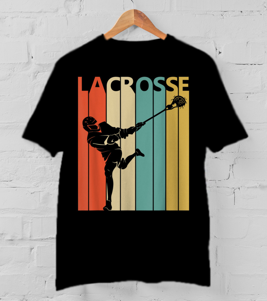 Vintage Lacrosse Retro Stripes T-Shirt