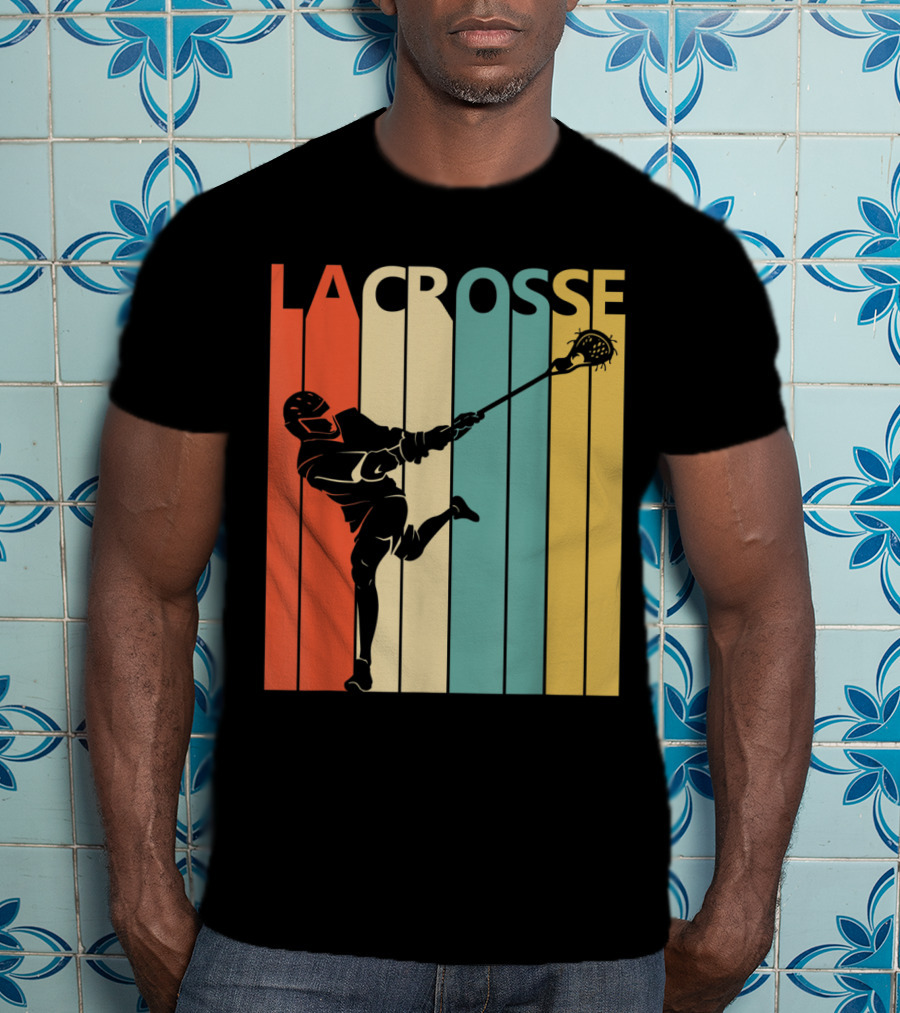 Vintage Lacrosse Retro Stripes T-Shirt