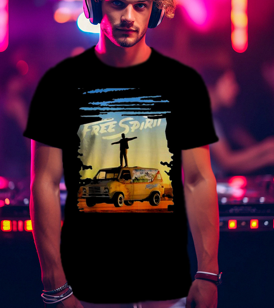 Free Spirit Khalid Van Silhouette On Sunset Background T-Shirt