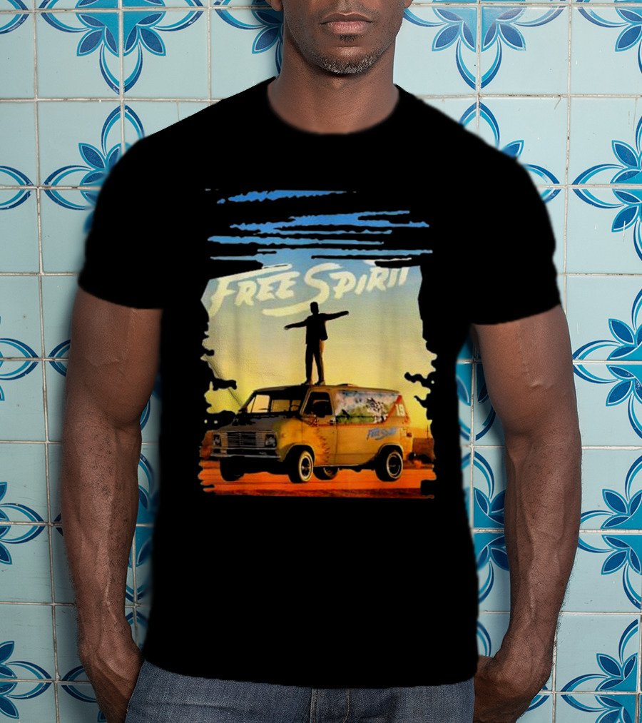 Free Spirit Khalid Van Silhouette On Sunset Background T-Shirt