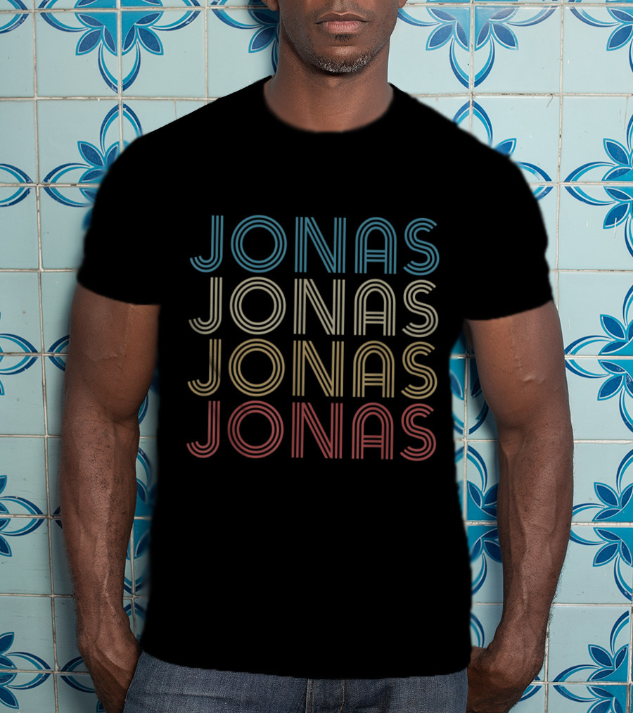 Jonas Multicolor Retro Name T-Shirt