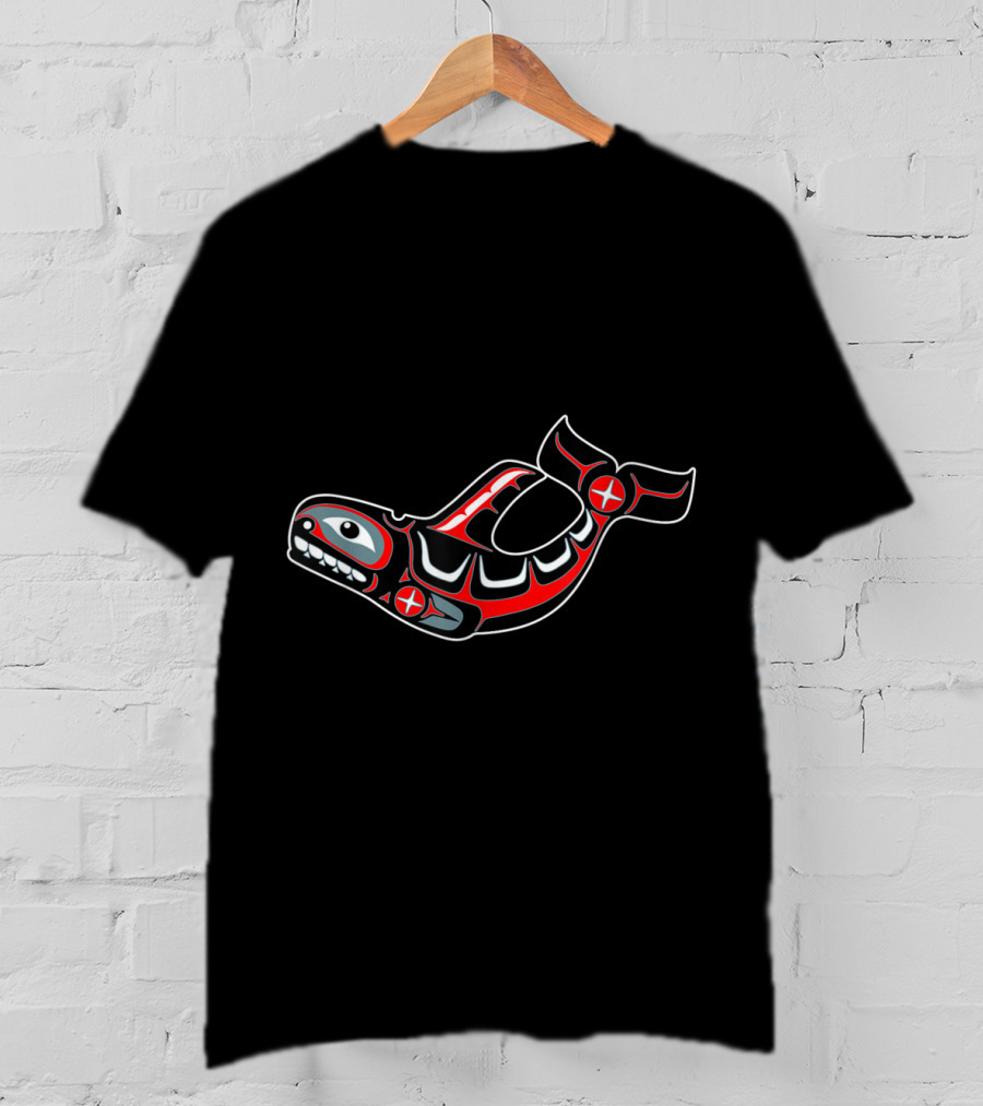 Orca Killer Whale Native American Design For Teens T-Shirt