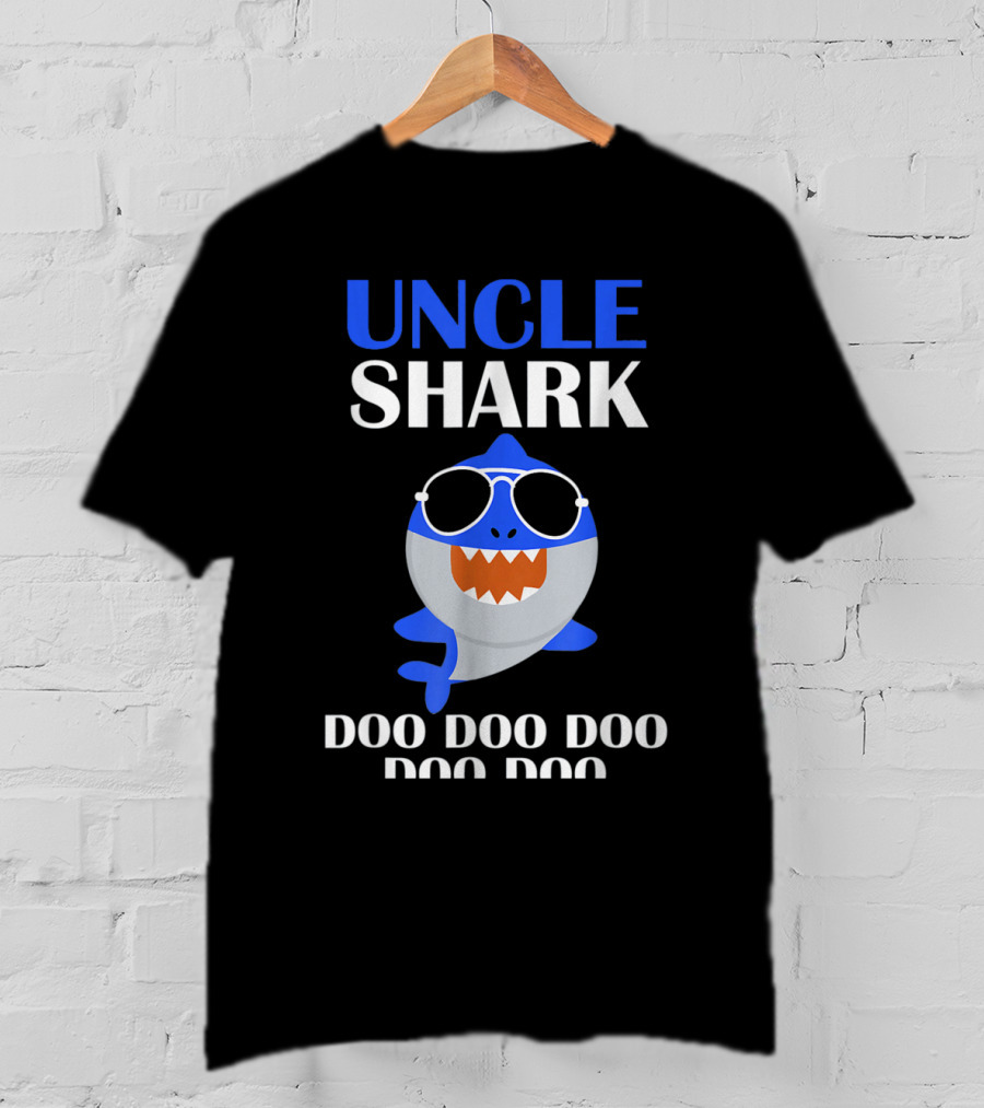 Uncle Shark Doo Doo Doo Shark With Sunglasses T-Shirt