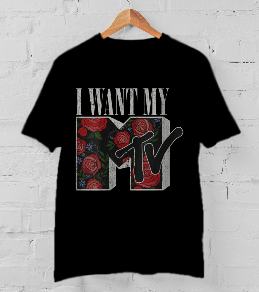 I Want My MTV Floral Roses T-Shirt