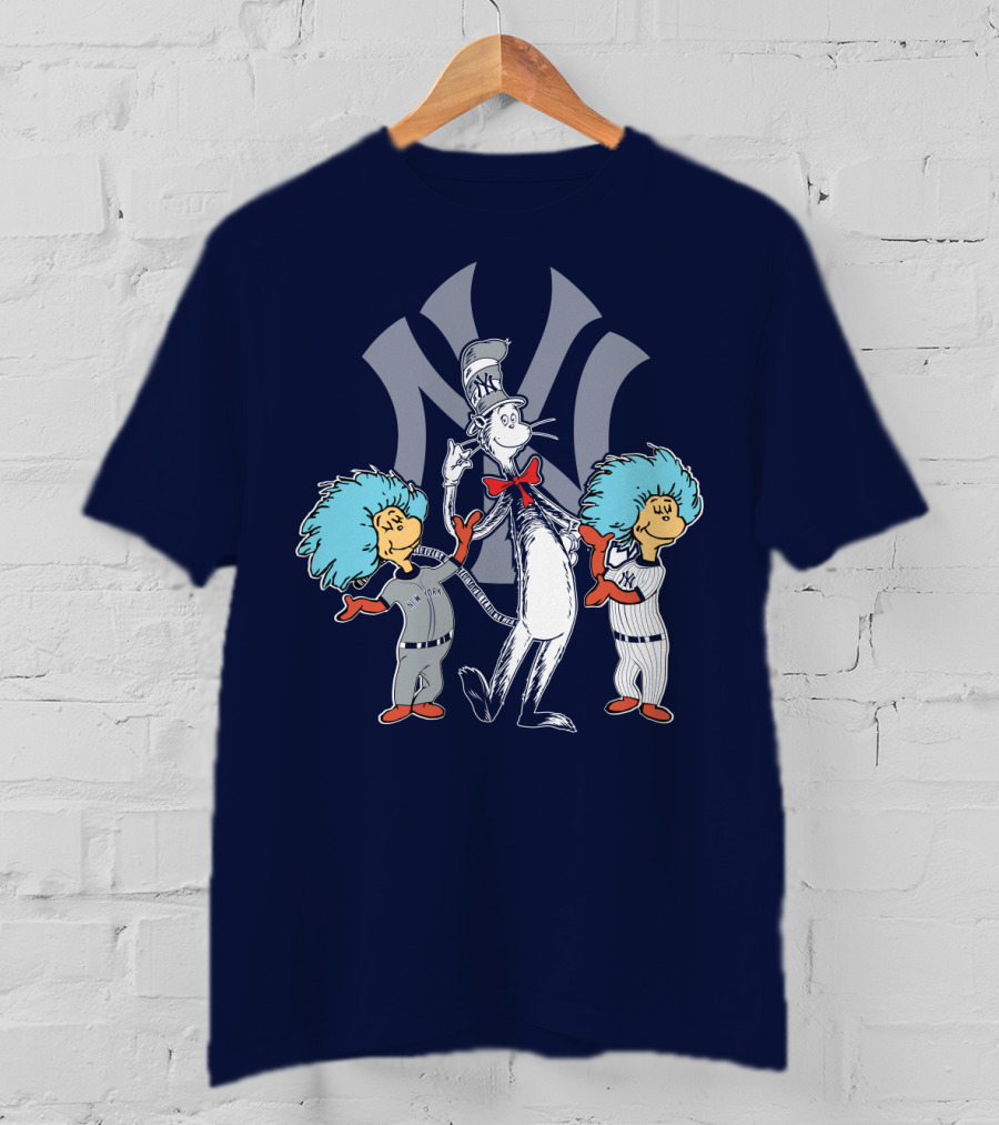 Yankees Cat In The Hat And Thing 1 Thing 2 T-Shirt