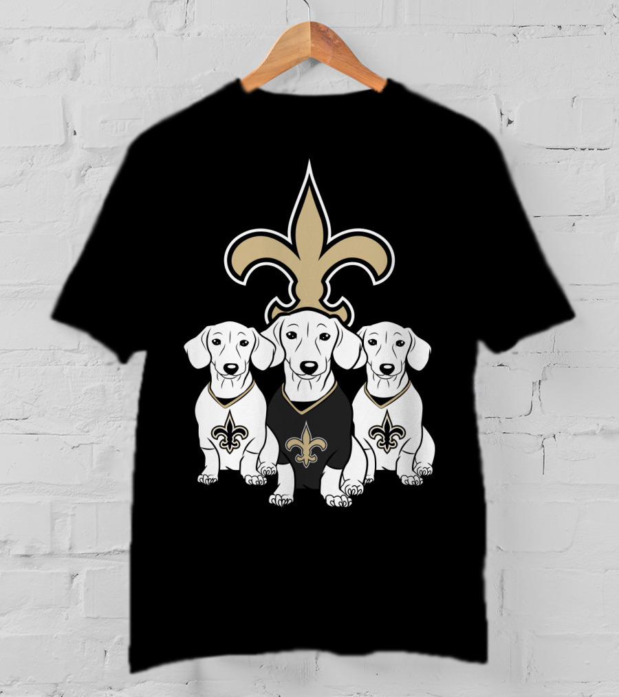 New Orleans Saints Dachshund Dogs Football T-Shirt