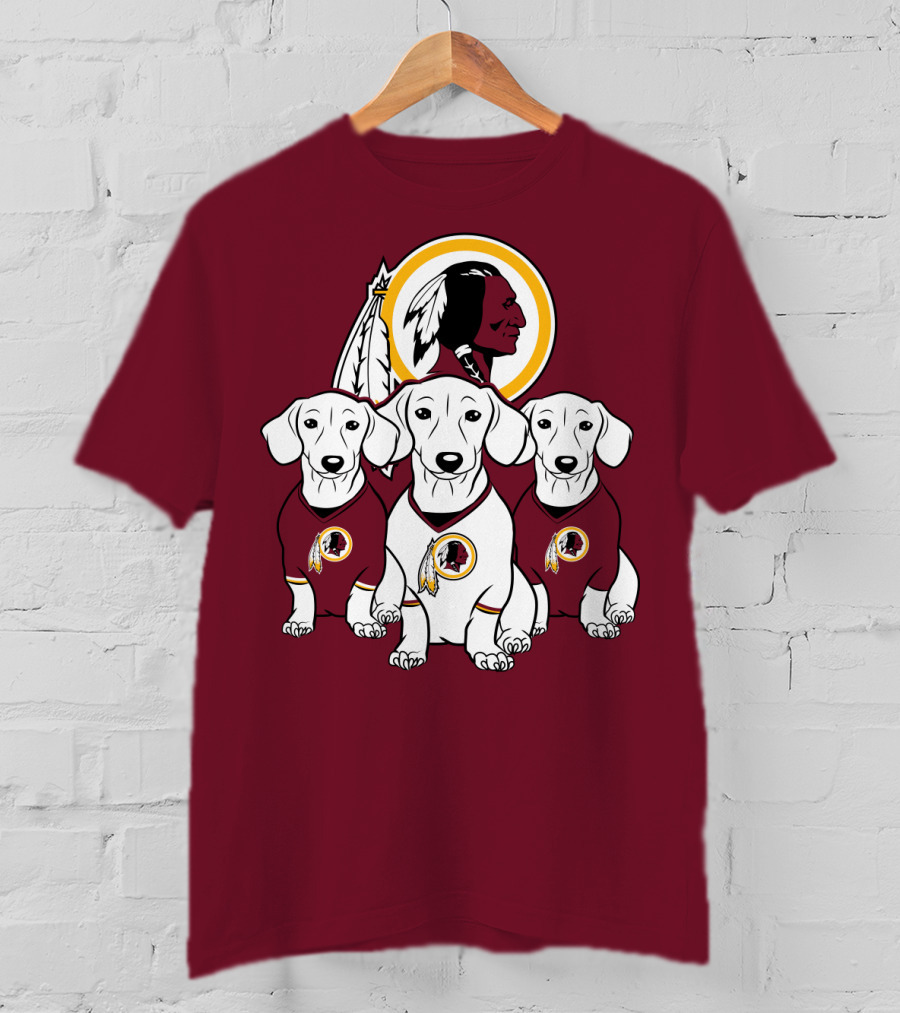 Dachshund Redskins Fan Trio T-Shirt