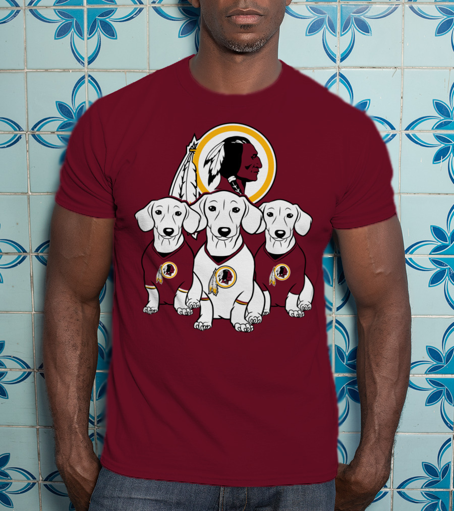 Dachshund Redskins Fan Trio T-Shirt