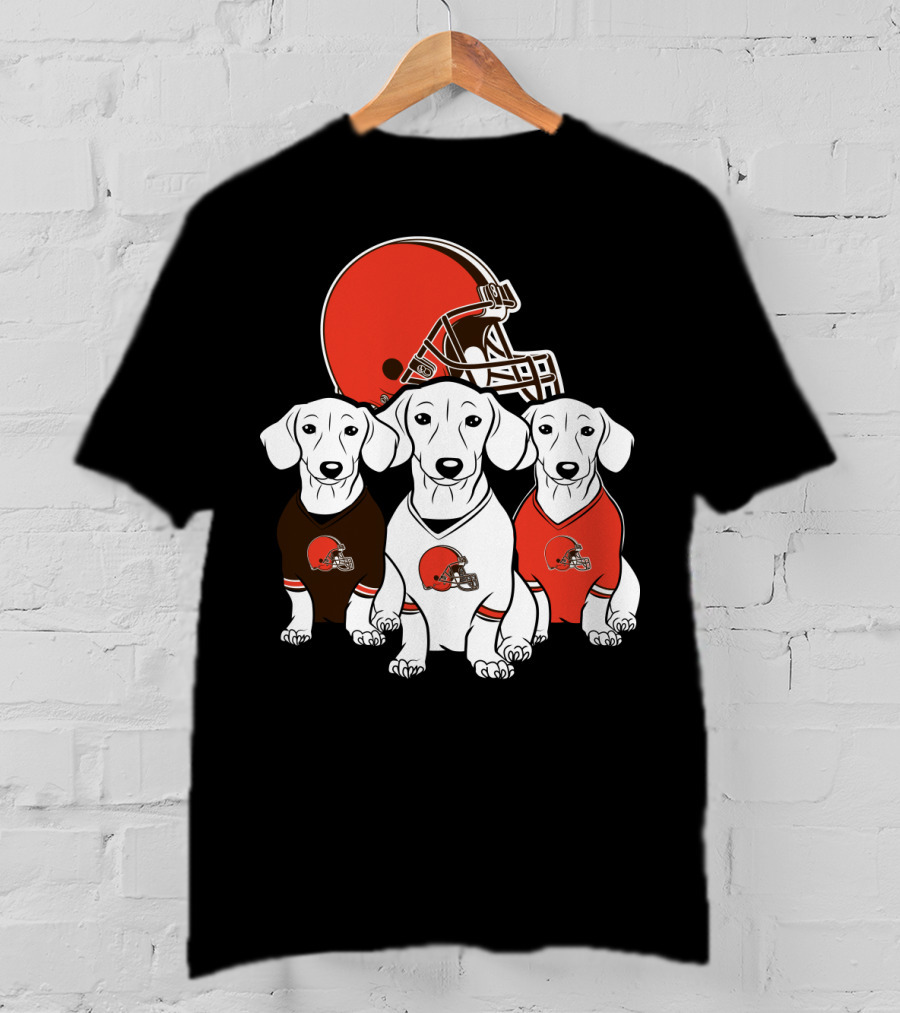 Cleveland Browns Dachshund Dog T-Shirt