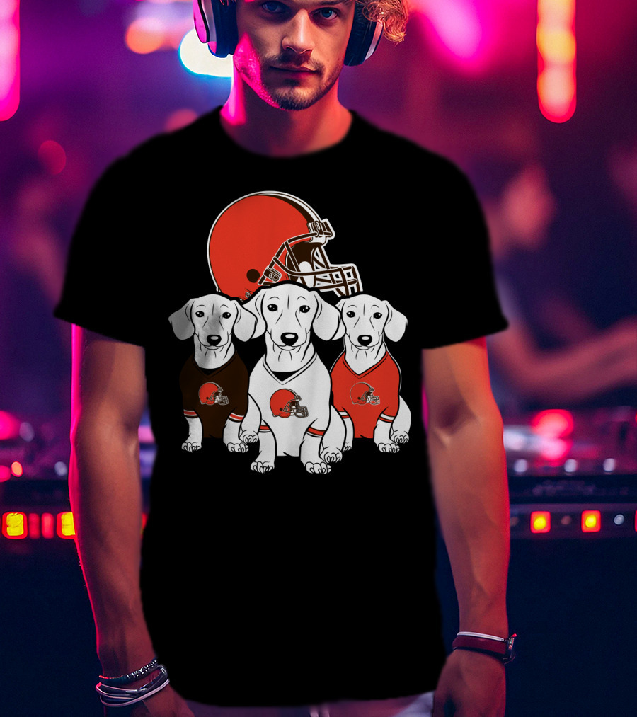 Cleveland Browns Dachshund Dog T-Shirt