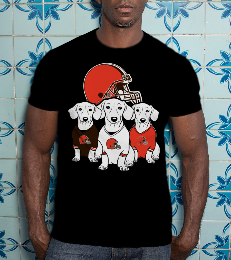 Cleveland Browns Dachshund Dog T-Shirt
