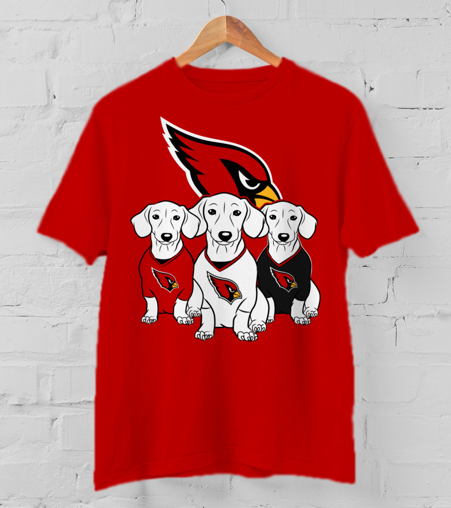 Arizona Cardinals Dachshund Trio T-Shirt