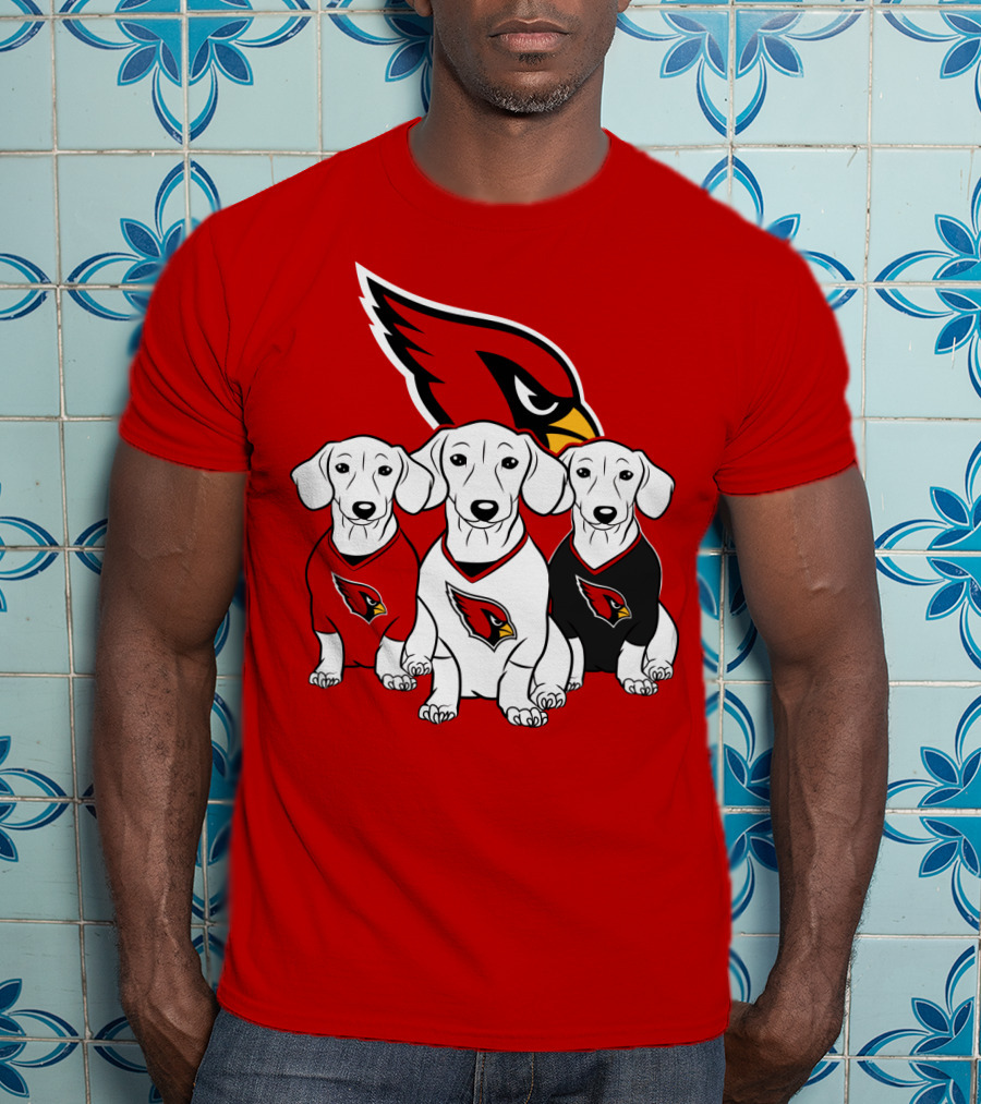 Arizona Cardinals Dachshund Trio T-Shirt