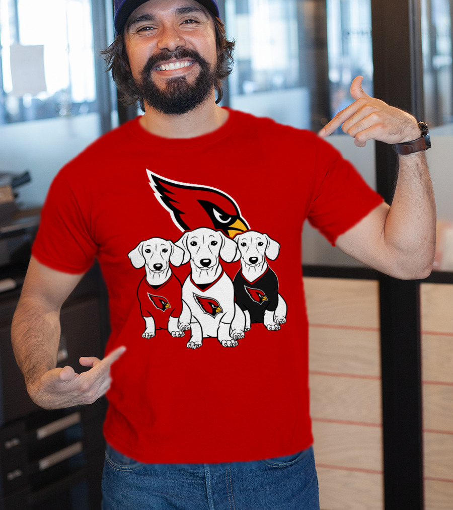 Arizona Cardinals Dachshund Trio T-Shirt