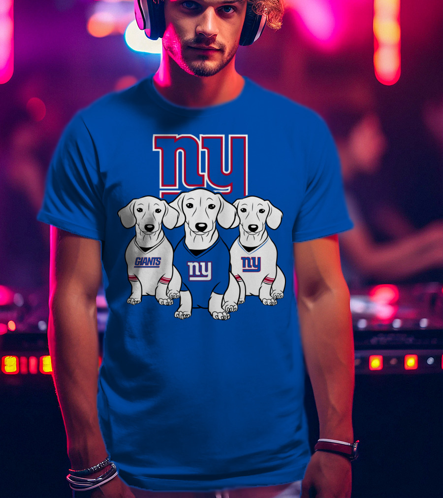 Ny Giants Dachshund Dog T-Shirt