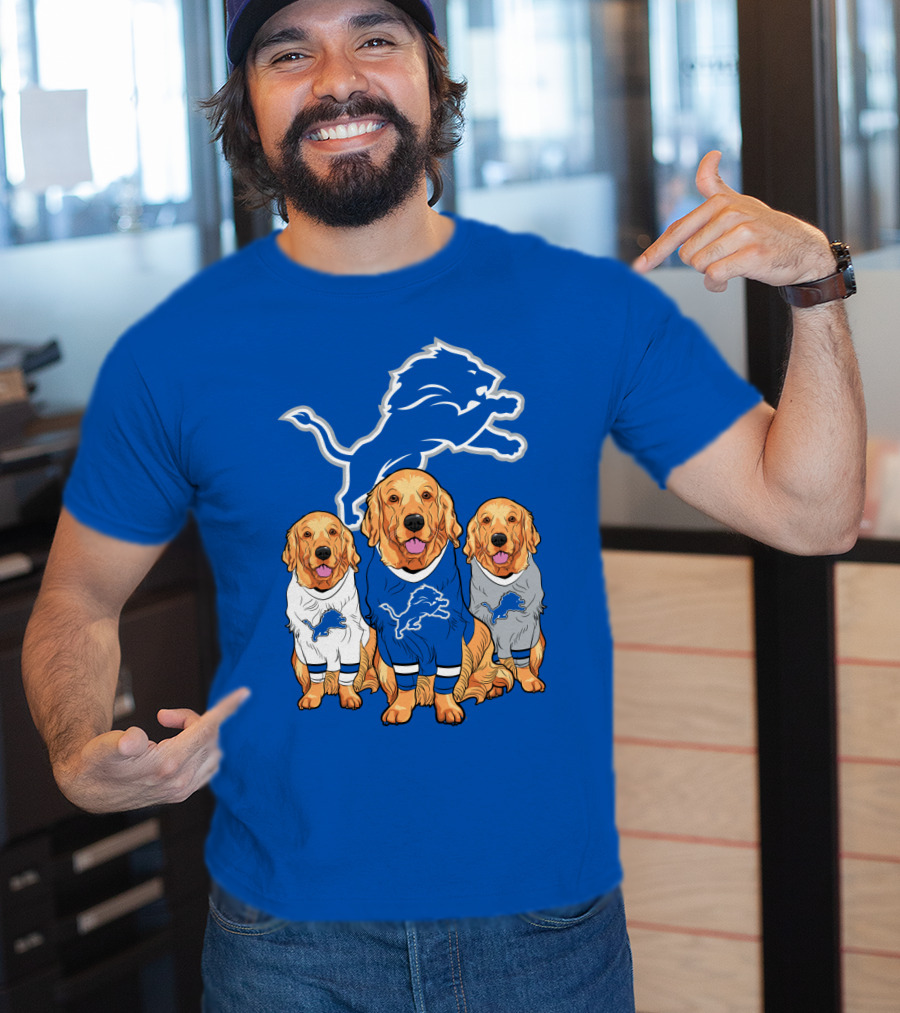 Detroit Lions Golden Retrievers T-Shirt