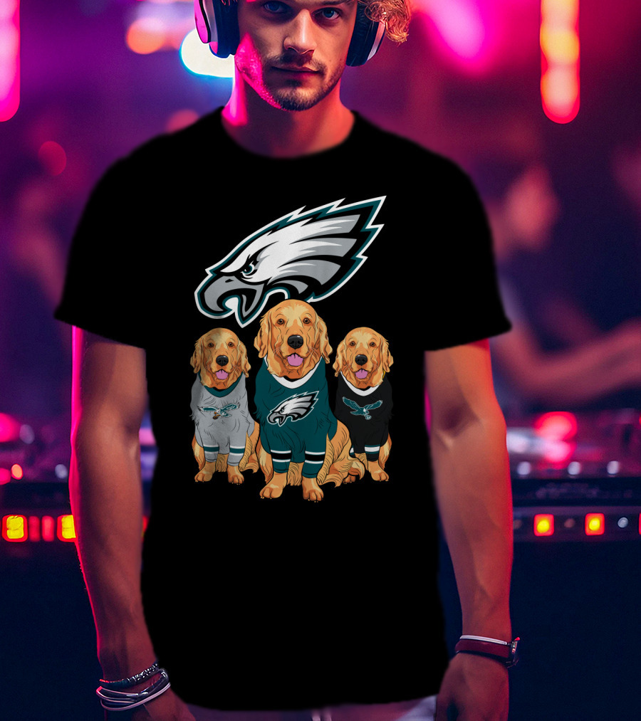 Philadelphia Eagles Golden Retrievers T-Shirt