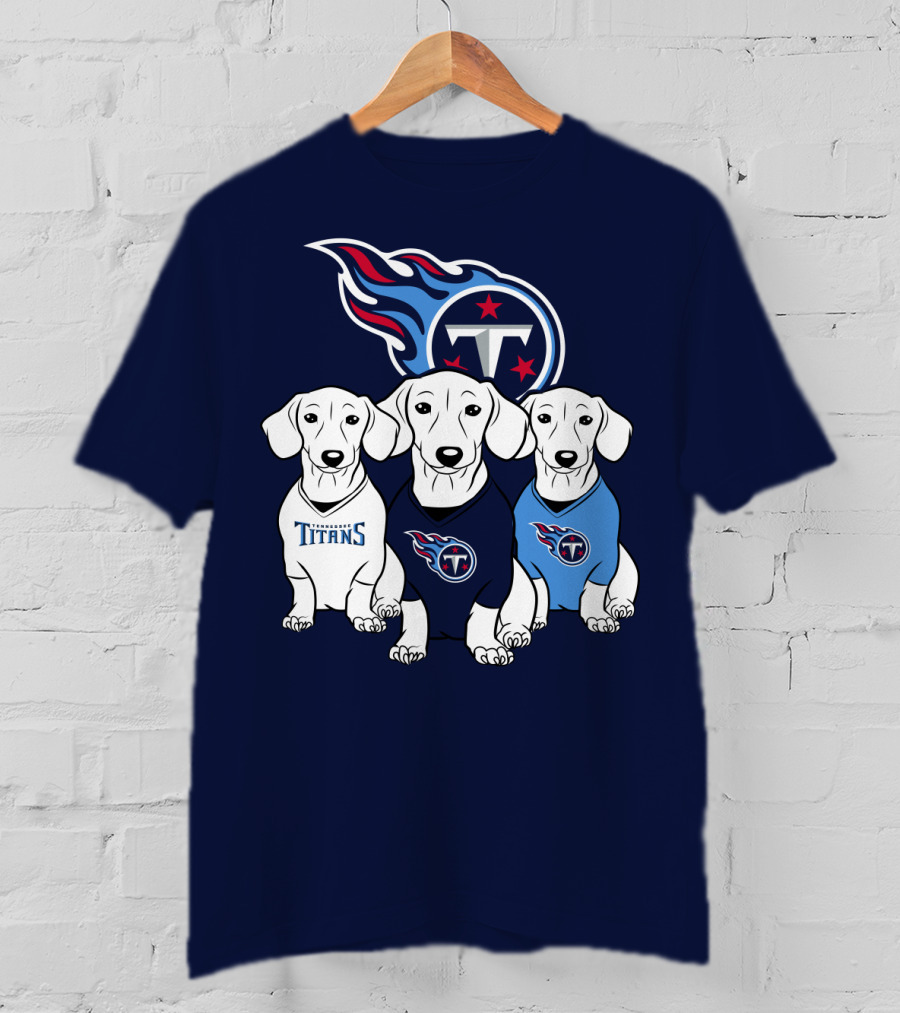 Tennessee Titans Dachshund Dog Trio T-Shirt