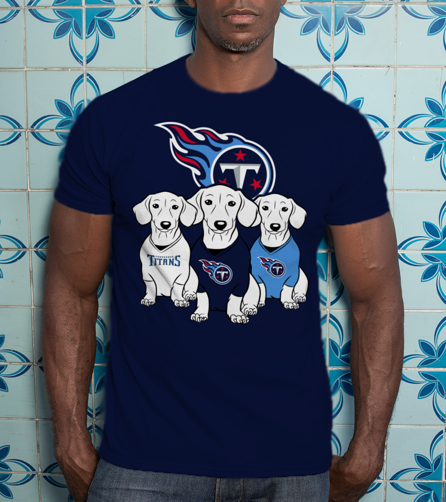 Tennessee Titans Dachshund Dog Trio T-Shirt