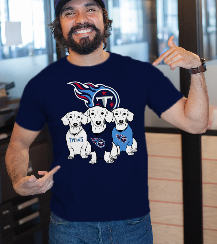 Tennessee Titans Dachshund Dog Trio T-Shirt