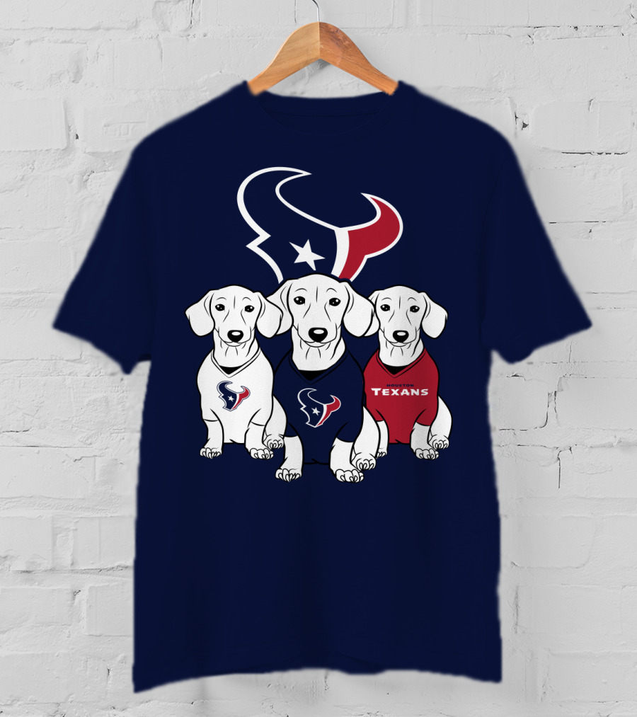 Houston Texans Dachshund  T-Shirt