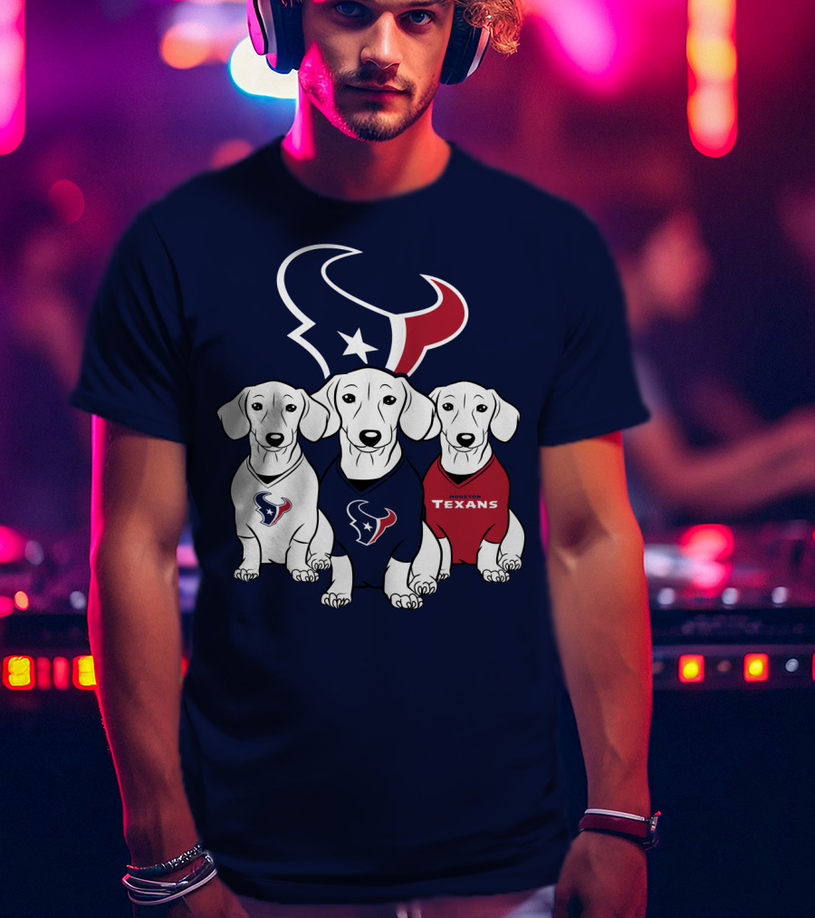 Houston Texans Dachshund  T-Shirt