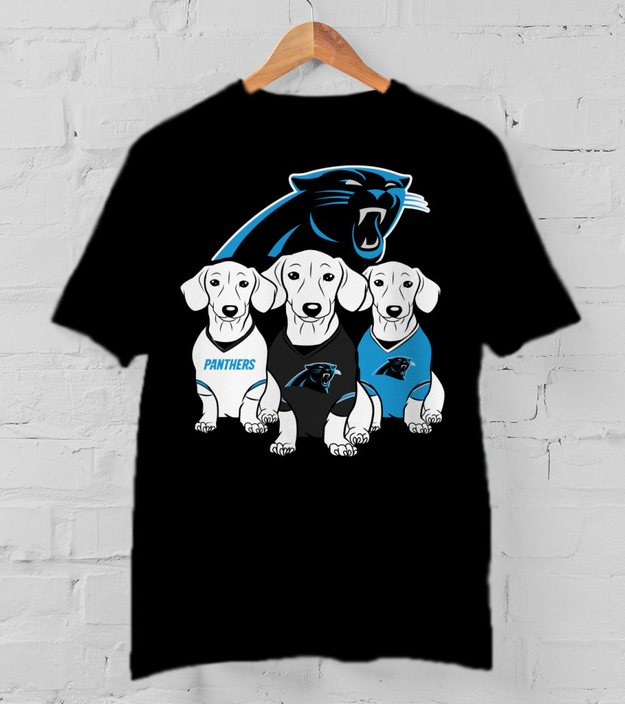 Panthers Dachshund  Dogs Trio T-Shirt