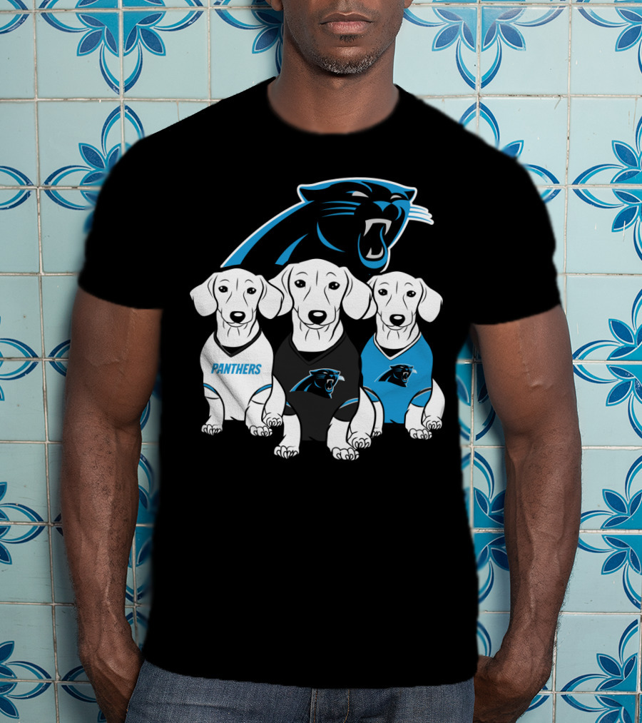 Panthers Dachshund  Dogs Trio T-Shirt