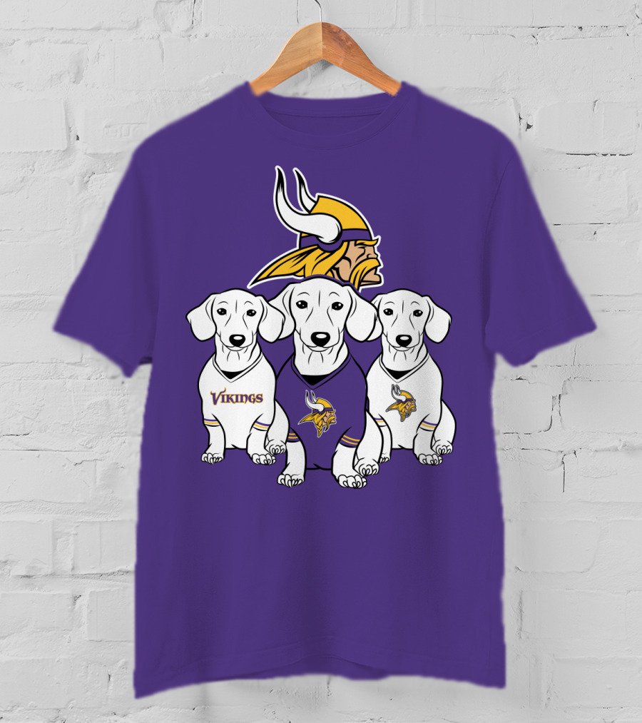 Minnesota Vikings Dachshund  Puppies T-Shirt